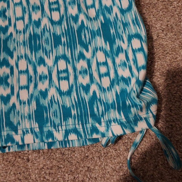 Jones NY Small Side Ruched Skort Turquoise Blue Pull On Tennis Pickleball Golf - Picture 4 of 11